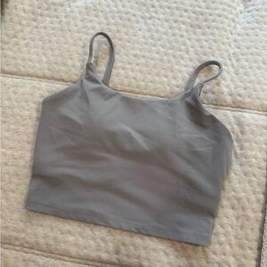 Gray Women's Sporty Crop Top